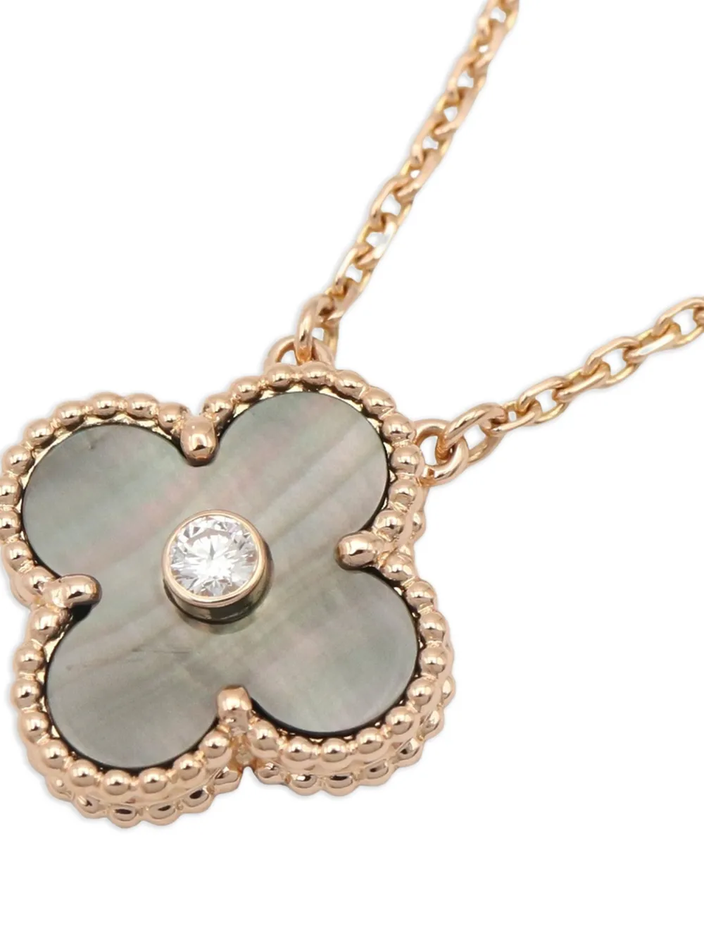 Van Cleef & Arpels Pre-owned 2010s Vintage Alhambra Mother-of-pearl Necklace in Pink, view 2