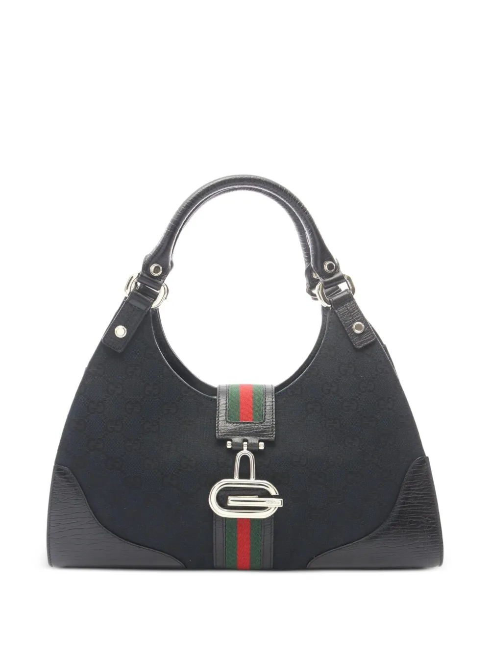 Gucci Pre-Owned 2010s Sherry Line GG canvas handbag - Nero