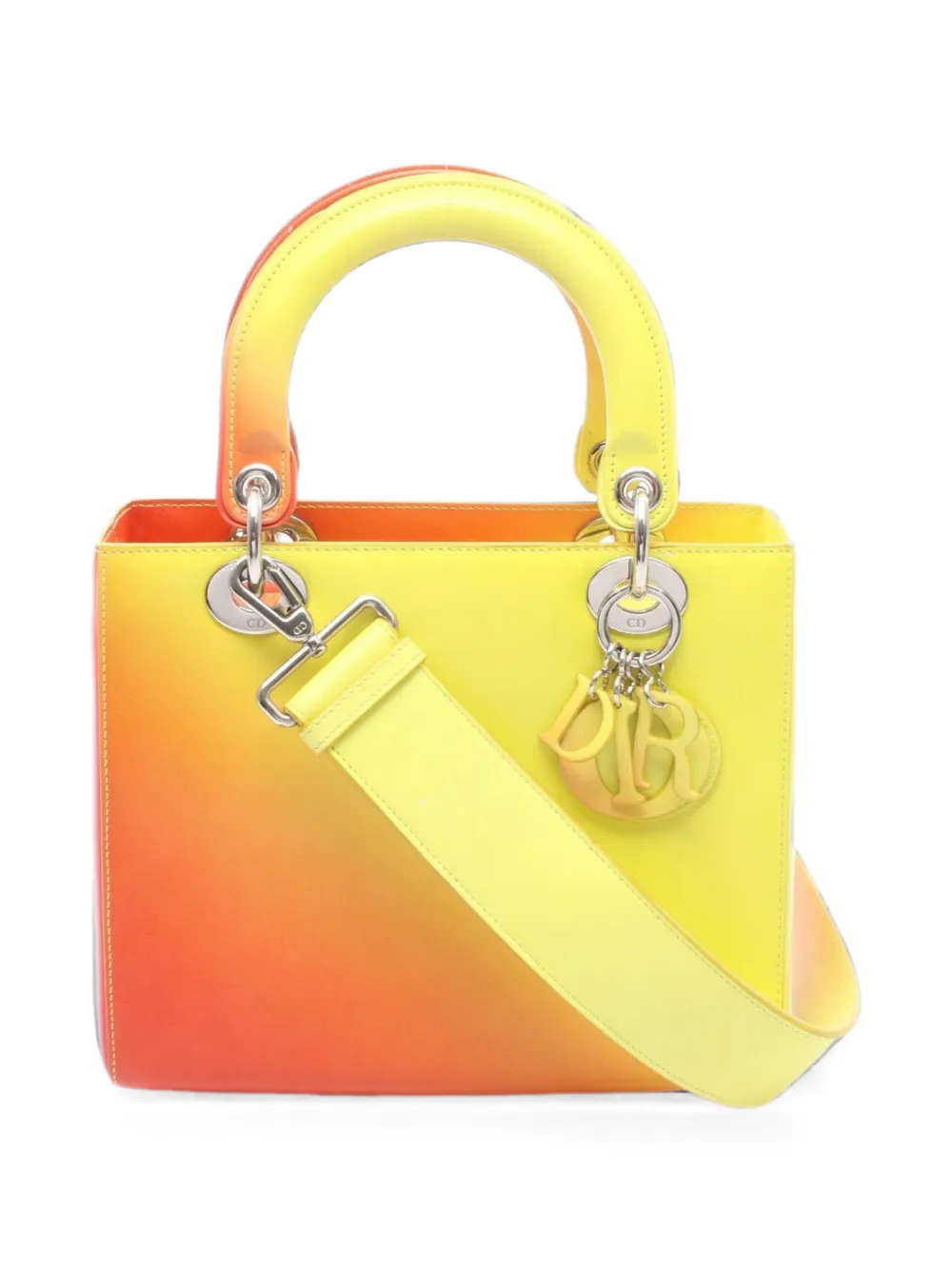 Christian Dior Pre-Owned 2010s Lady Dior gradation handbag - Giallo