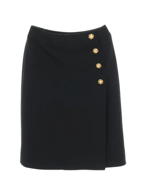 CHANEL Pre-Owned 1986-1988 Gripoix button wrap skirt