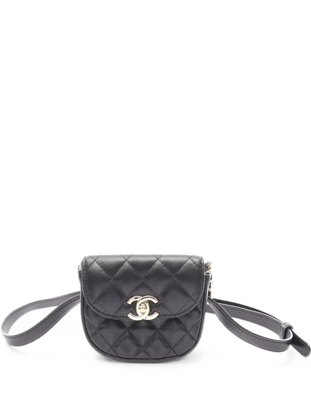 CHANEL Pre-Owned 2019 mini matelassé belt bag - Nero