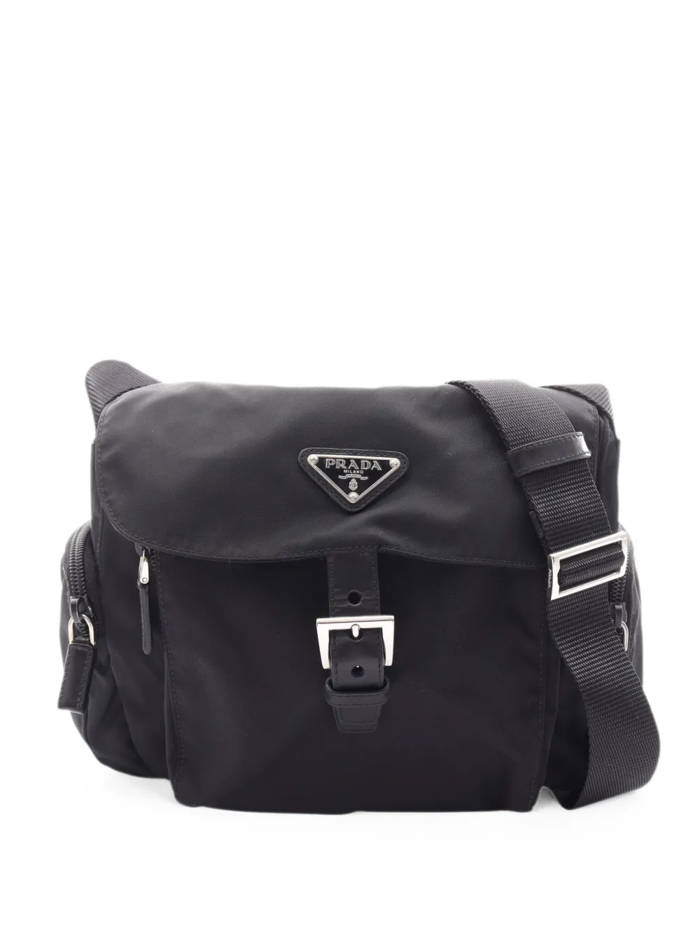 Prada Pre-Owned 2010s Tessuto buckle shoulder bag - Schwarz