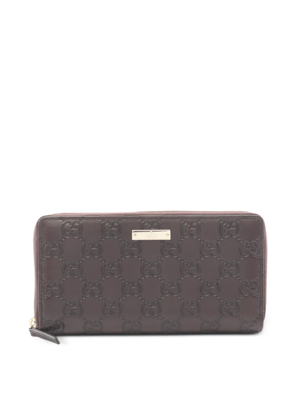 Gucci Pre-Owned 2010s GG Supreme long wallet - Braun