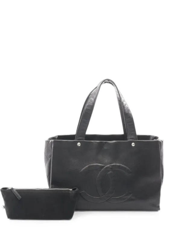 CHANEL Pre-Owned 2008-2009 マトラッセ ココマーク ハンドバッグ 