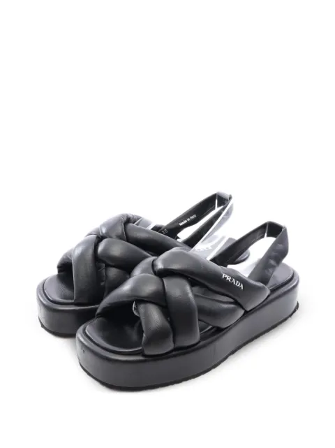 Prada Pre-Owned 2000s padded crossover sandals