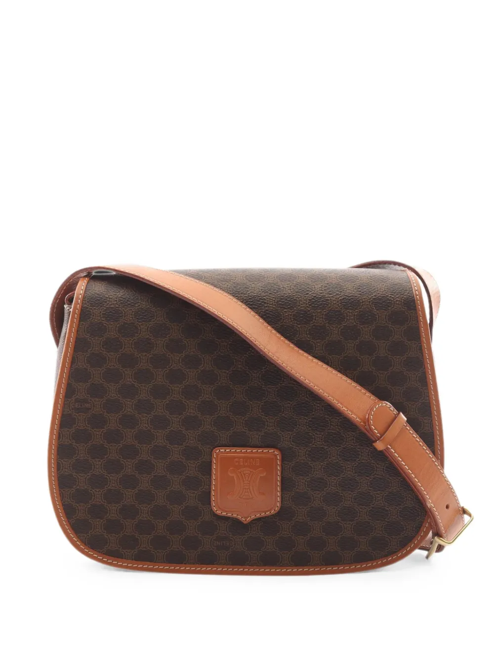 Celine Pre-Owned 2000s Macadam shoulder bag - Braun