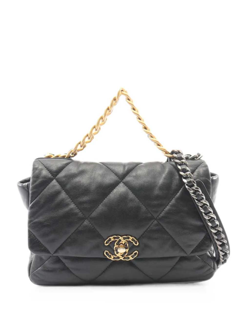 CHANEL Pre-Owned 19 matelassé shoulder bag - Nero
