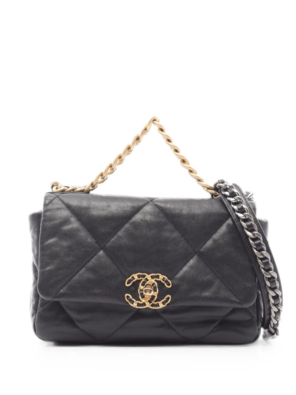 CHANEL Pre-Owned 2019 19 Dizeneuf matelasse shoulder bag - Nero