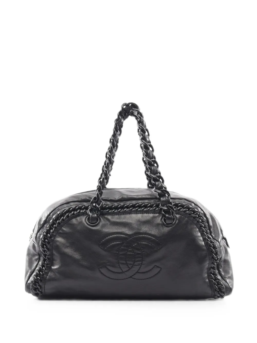 CHANEL Pre-Owned 2008-2009 Luxury Line chain-strap tote bag - Nero