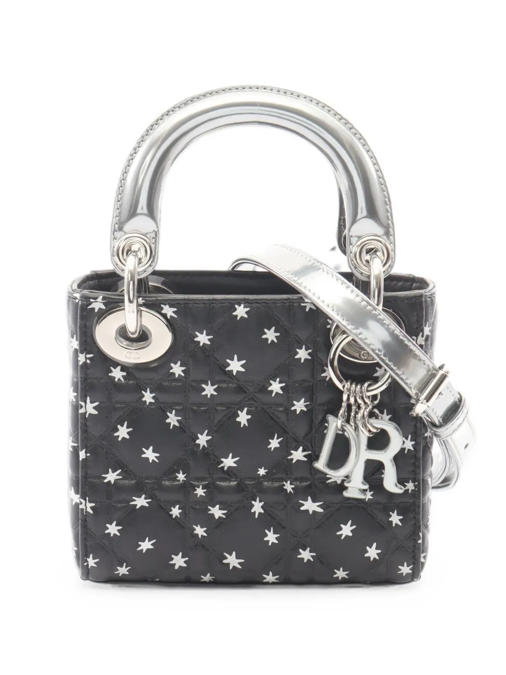 Christian Dior Pre-Owned 2010s Lady Dior Cannage star mini tote bag - Schwarz