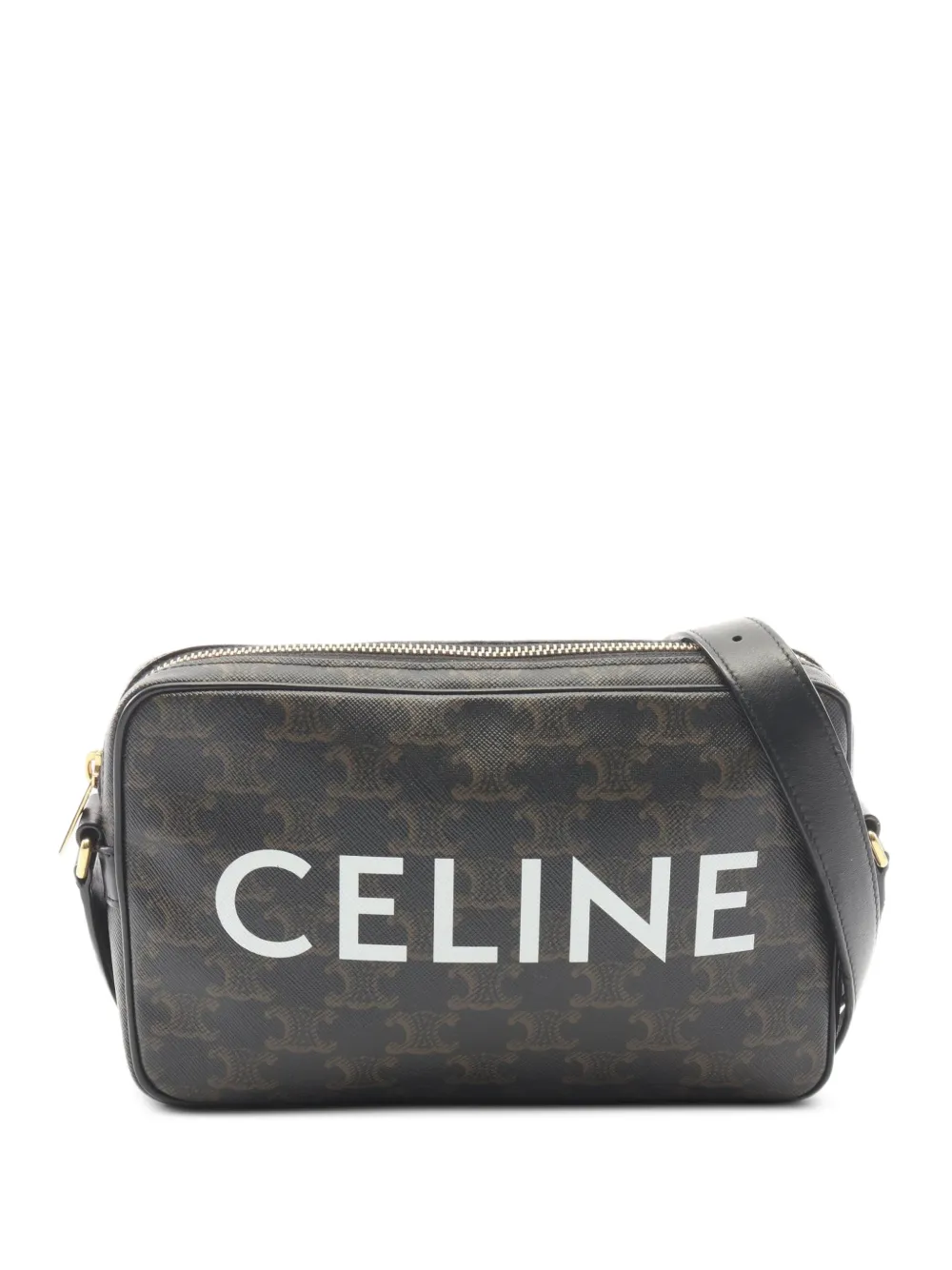Celine Pre-Owned 2010s Triomphe logo cross body bag - Nero