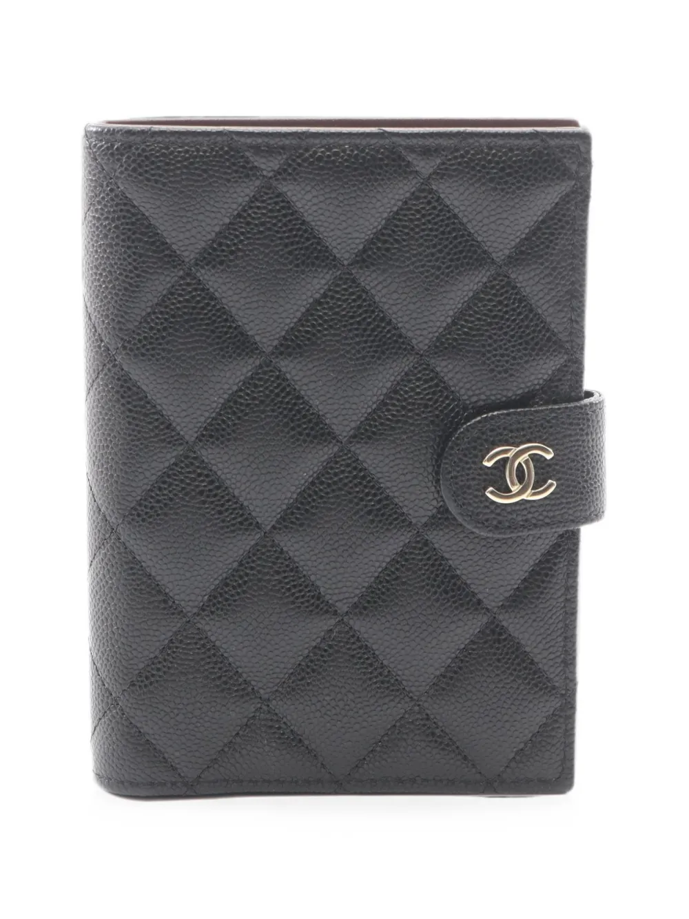 CHANEL Pre-Owned 2021 Matelassé Caviar wallet - Nero
