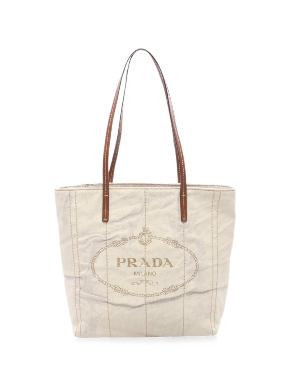 Prada Pre-Owned 2000s logo-print tote bag - Nude