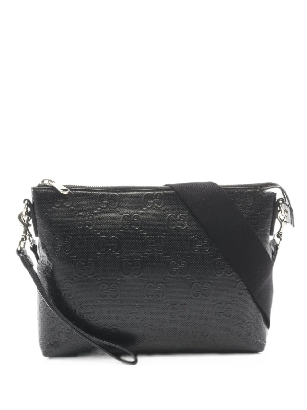 Gucci Pre-Owned 2010s GG embossed messenger bag - Nero