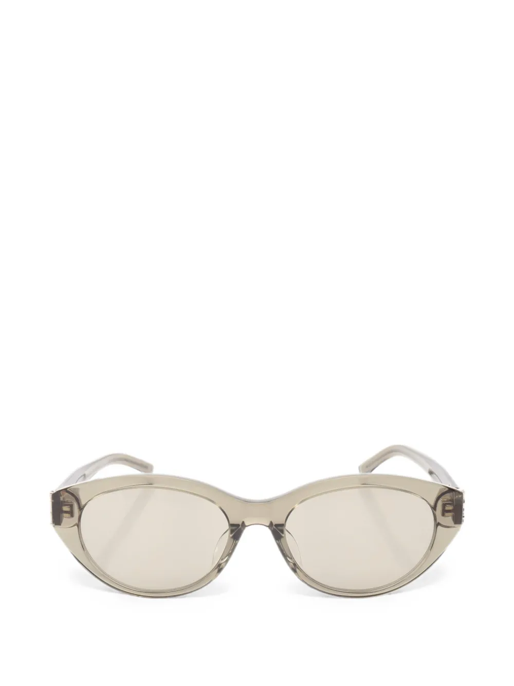 Saint Laurent Pre-Owned 2010s YSL monogram cat-eye sunglasses - Grigio