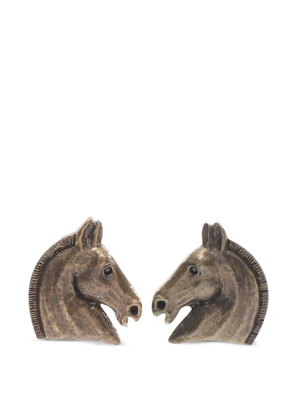 Hermès Pre-Owned 2000s horse-motif clip-on earrings - Gold