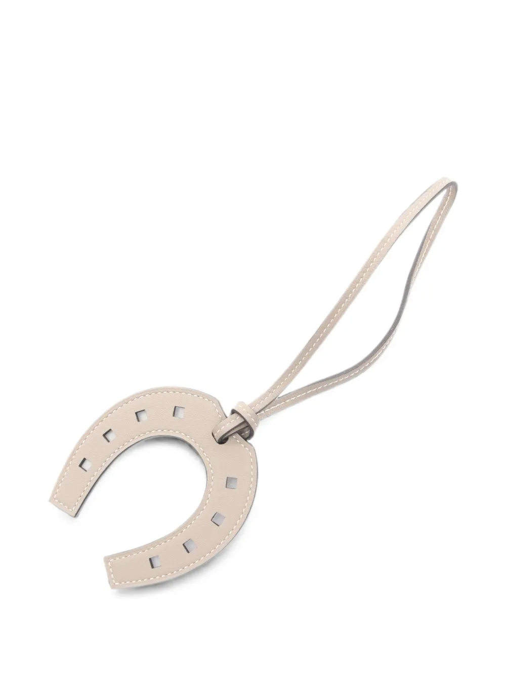 Pre-owned Hermes 2010s Paddock Horseshoe Bag Charm In Neutrals