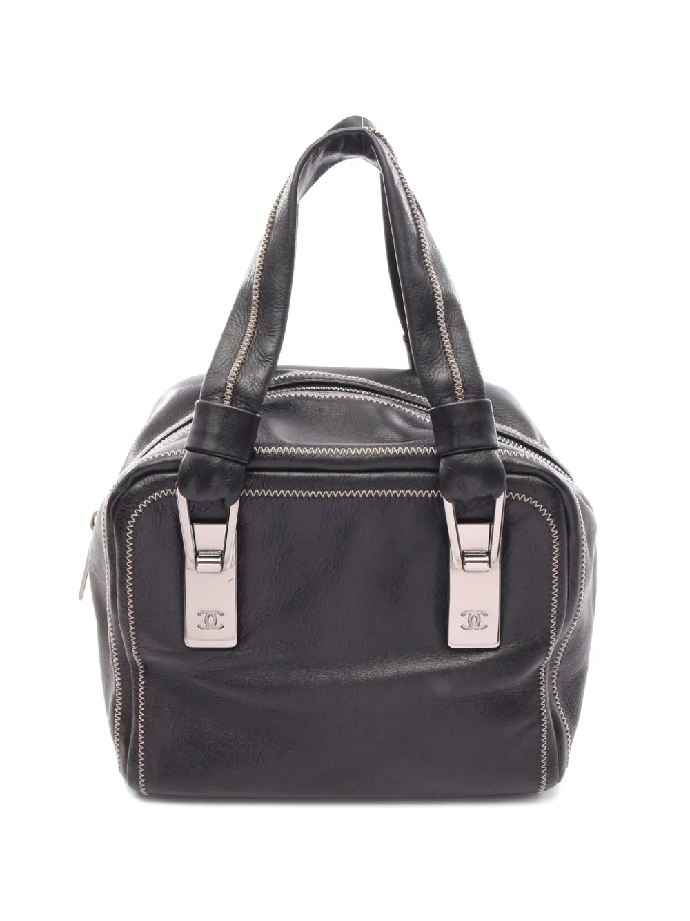 CHANEL Pre-Owned 2003-2004 mini Boston calf leather tote bag - Schwarz