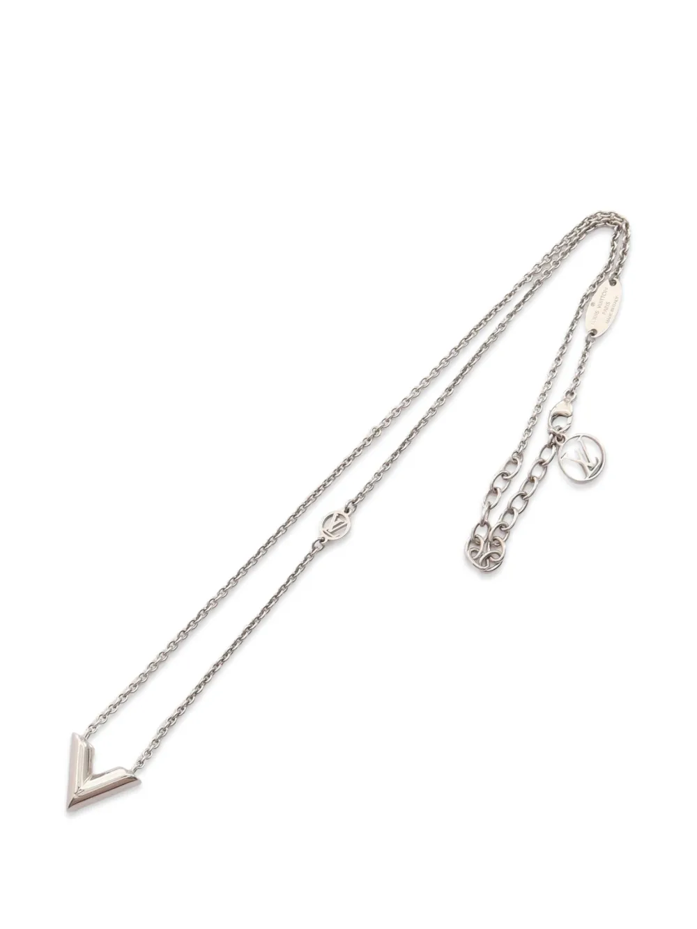 Louis Vuitton Pre-Owned 2022 Essential V necklace - Argento