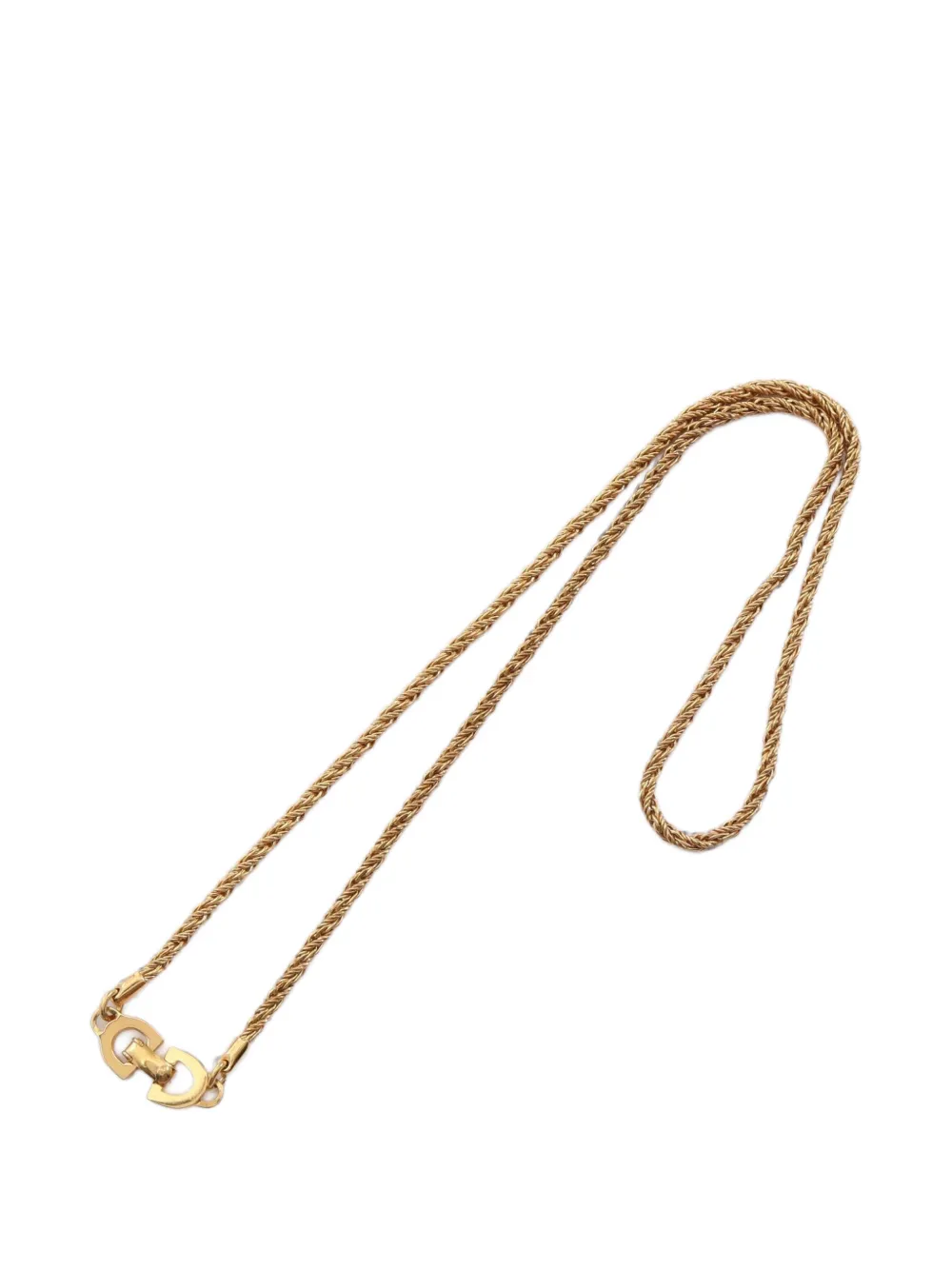 Christian Dior Pre-Owned 2010s CD logo-clasp necklace - Gold
