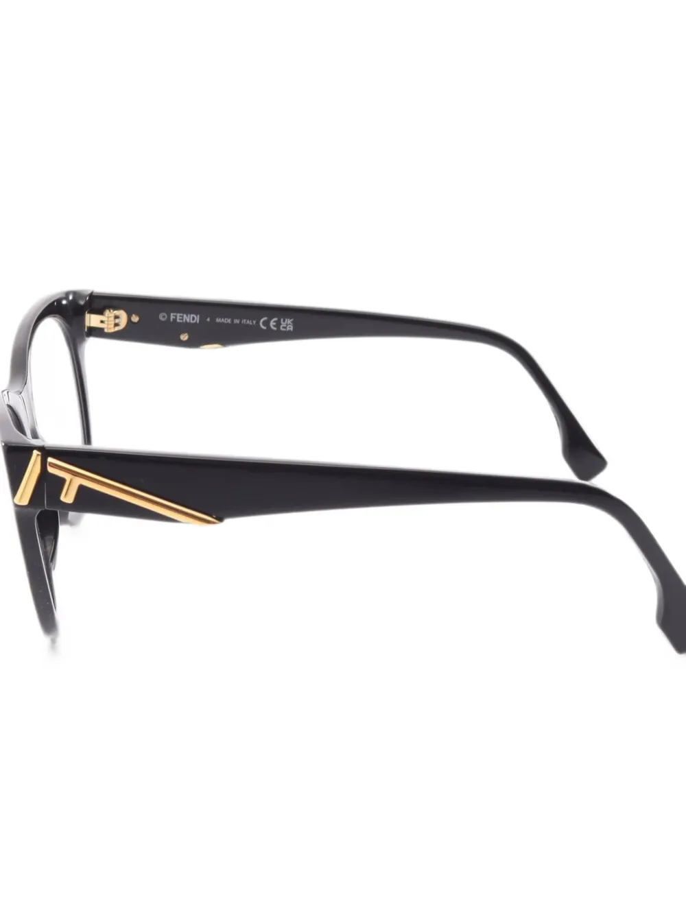 Pre-owned Fendi Cat-eye Frame Glasses In Black