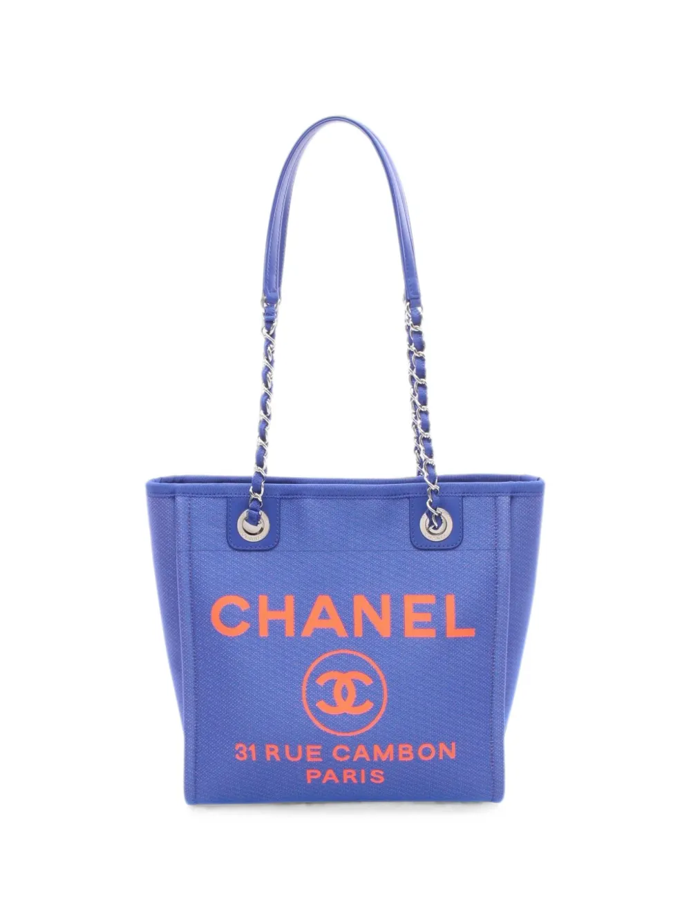 CHANEL Pre-Owned 2021-2022 PM Deauville tote bag - Blu