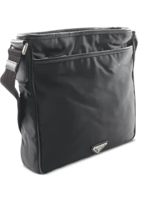 Prada Pre-Owned 2000s Tessuto Messenger Bag | Black | FARFETCH ID
