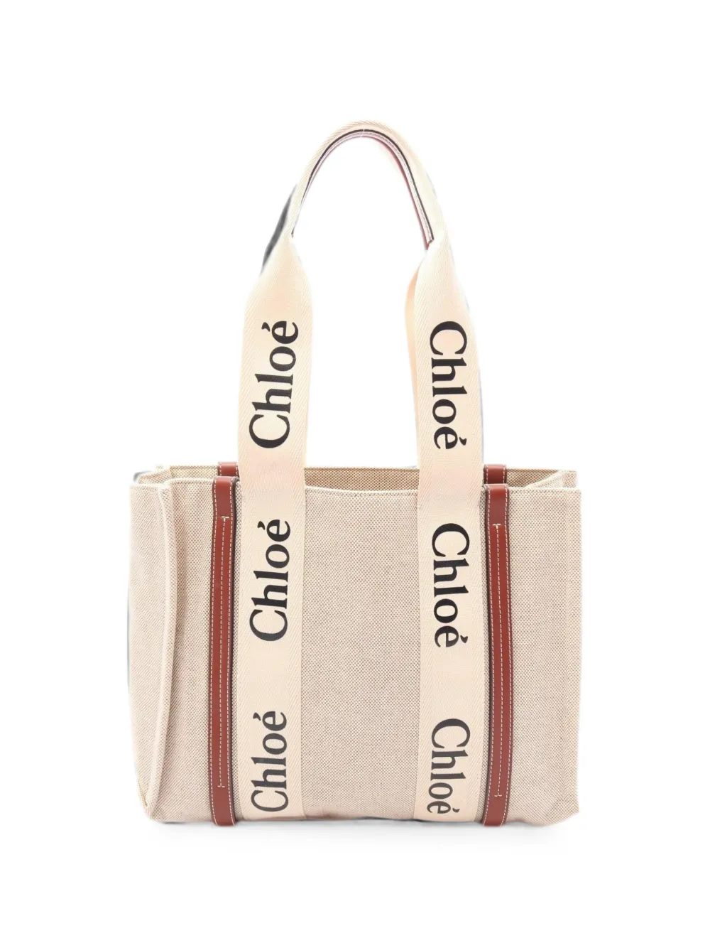 Chloé Pre-Owned 2010s medium Woody tote bag - Toni neutri