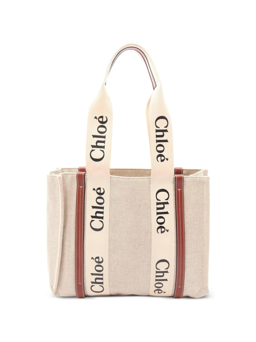Chloé Pre-Owned 2010s medium Woody tote bag - Toni neutri