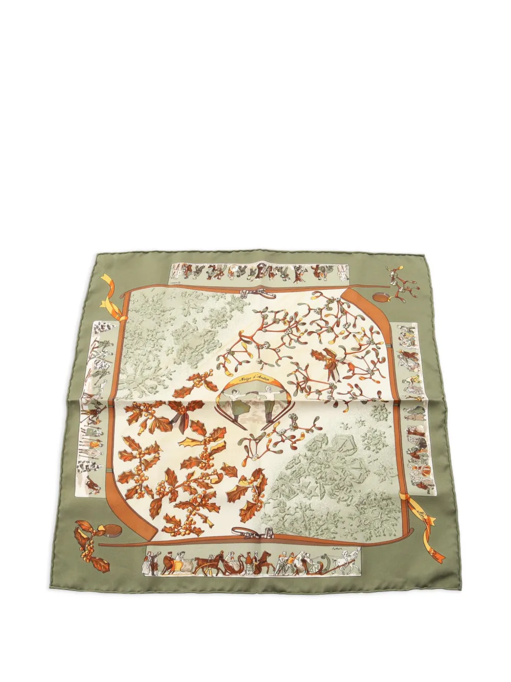 Hermès Pre-Owned 2000s Neige d'Antan silk scarf - Grün