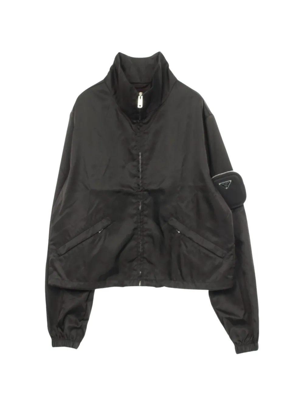Prada Pre-Owned 2000s Re-Nylon-pouch windbreaker jacket - Nero
