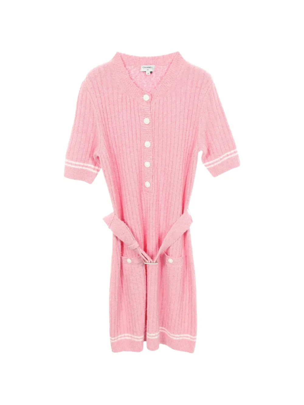 CHANEL Pre-Owned 1986-1988 lion button midi dress - Rosa