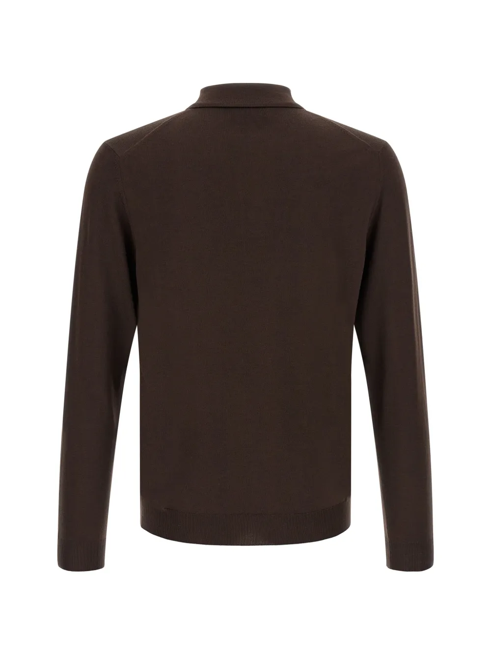 Zanone Poloshirt met lange mouwen Bruin