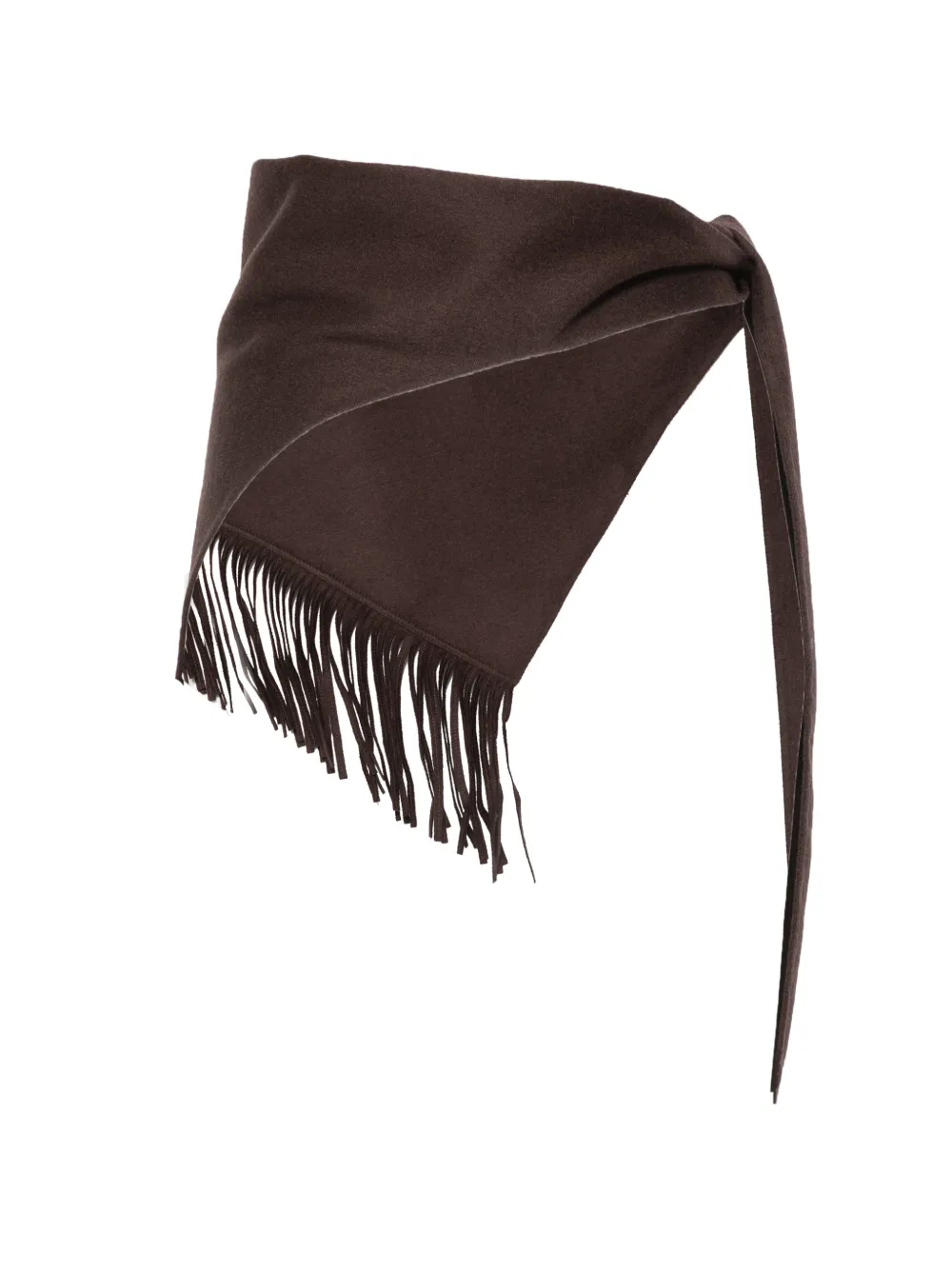Carven Fringe-trim Scarf in Brown, view 2
