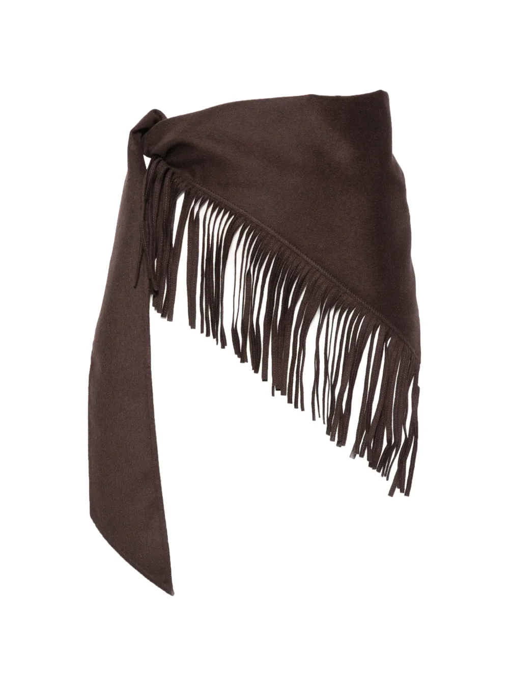 Carven fringe-trim scarf - Braun