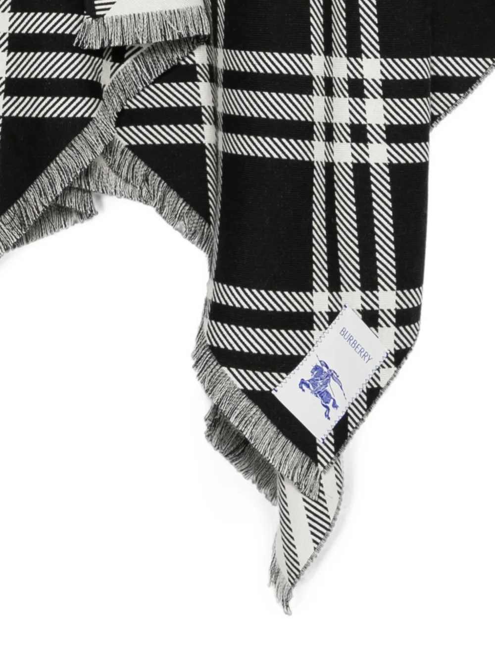 Burberry Geruite cape Zwart