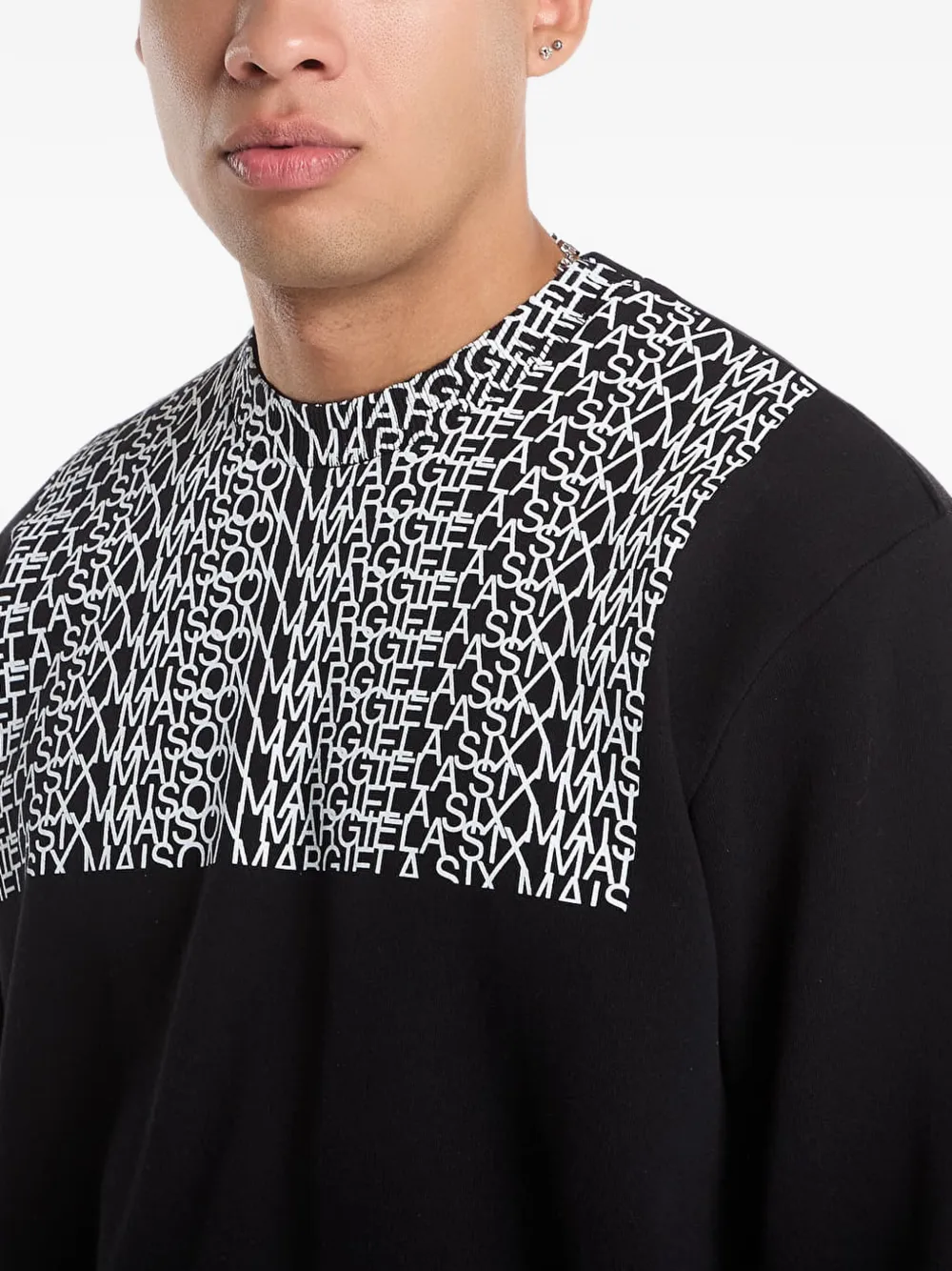 MM6 Maison Margiela Sweater met logoprint Zwart