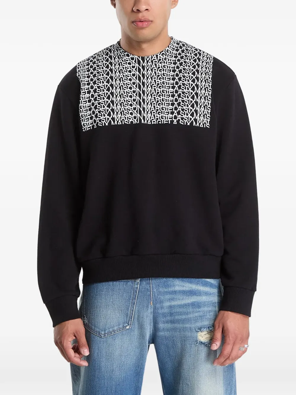 MM6 Maison Margiela Sweater met logoprint Zwart