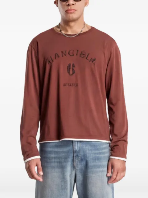 MM6 Maison Margiela logo-print long-sleeved T-shirt