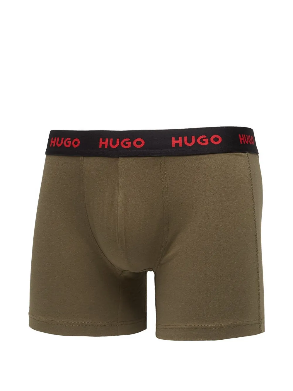HUGO Drie boxershorts van stretch-katoen Zwart