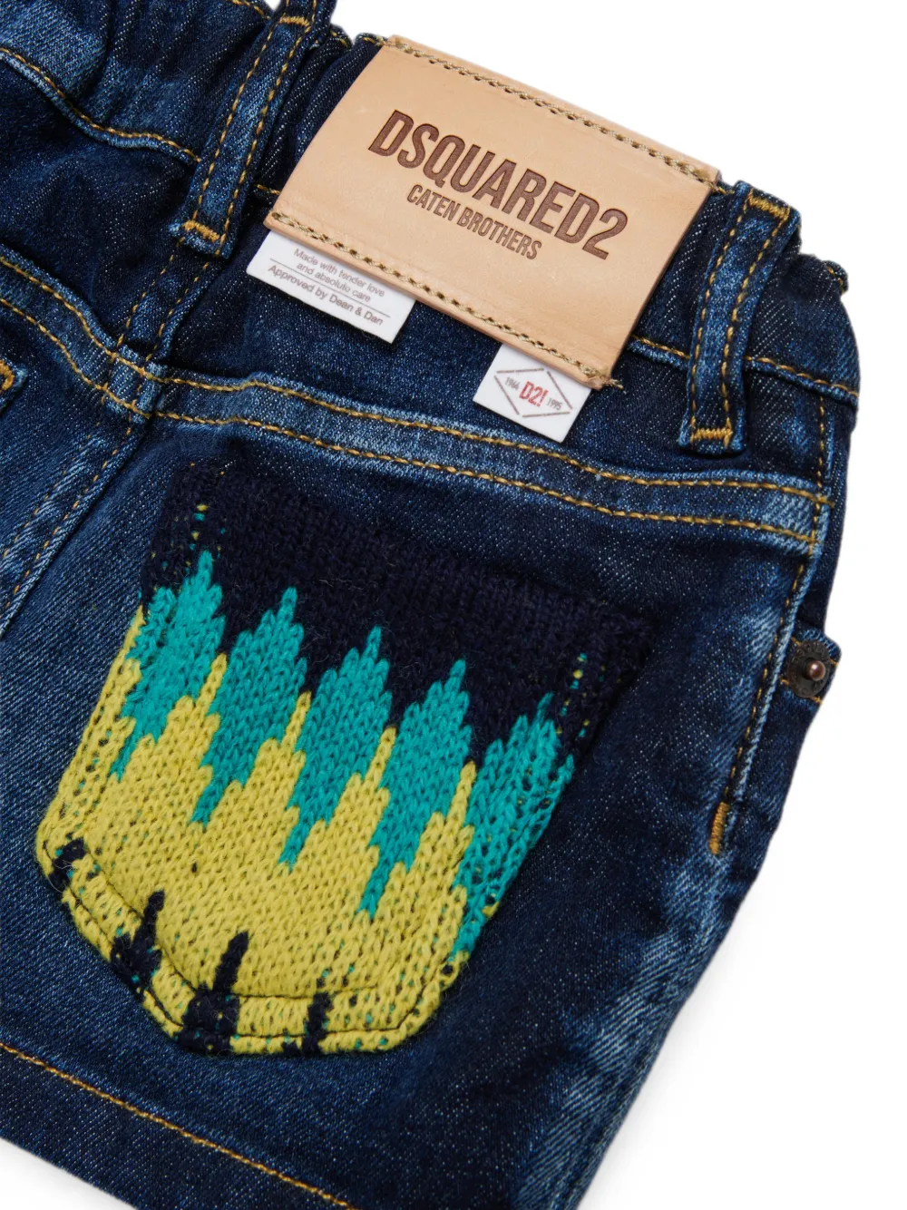DSQUARED2 KIDS Spijkerrok met borduurwerk Blauw