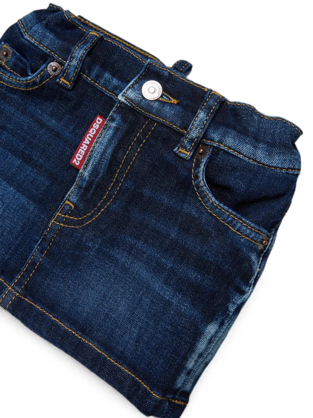 DSQUARED2 KIDS Spijkerrok met borduurwerk Blauw