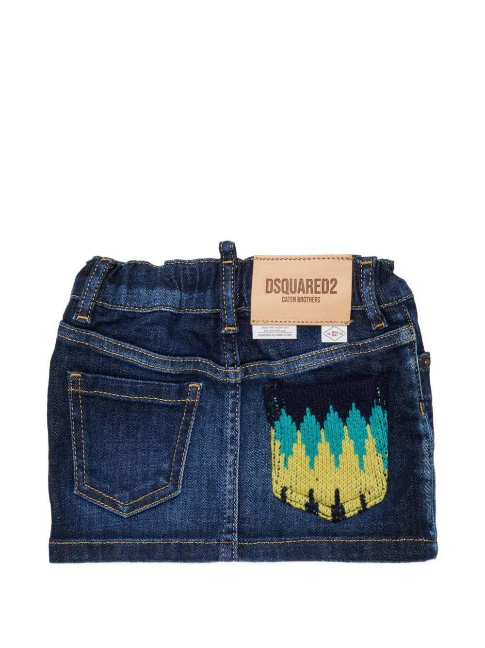 DSQUARED2 KIDS Spijkerrok met borduurwerk Blauw