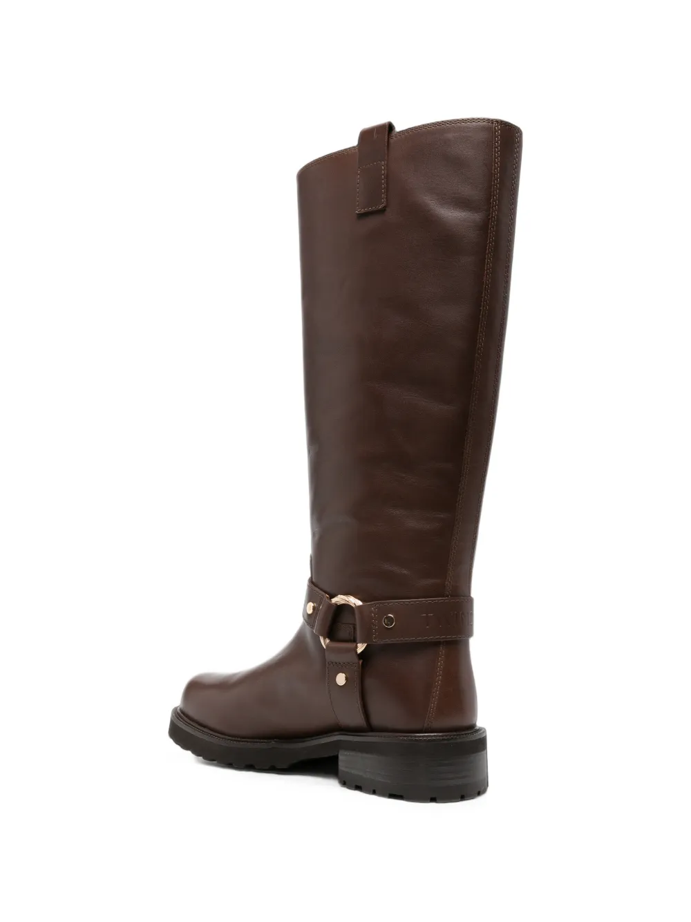TWINSET leather ankle boots Bruin