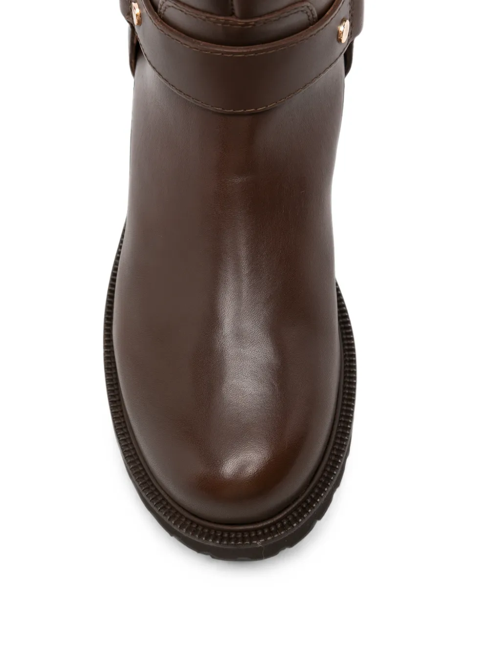 TWINSET leather ankle boots Bruin