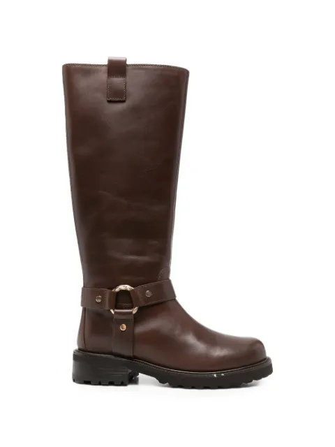 TWINSET leather ankle boots