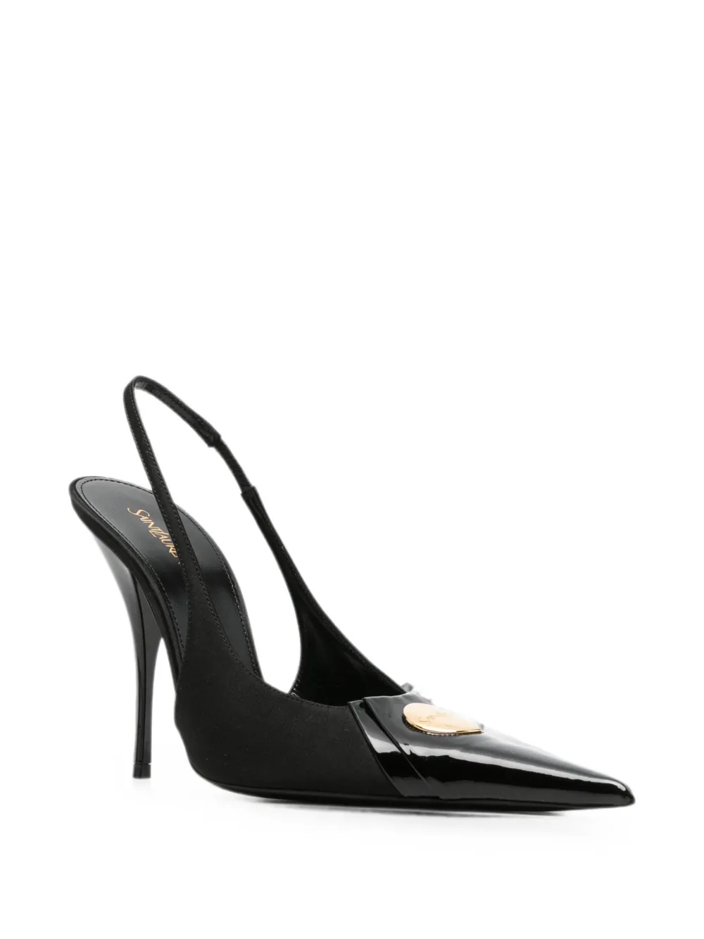 Saint Laurent Pumps met puntige neus Zwart