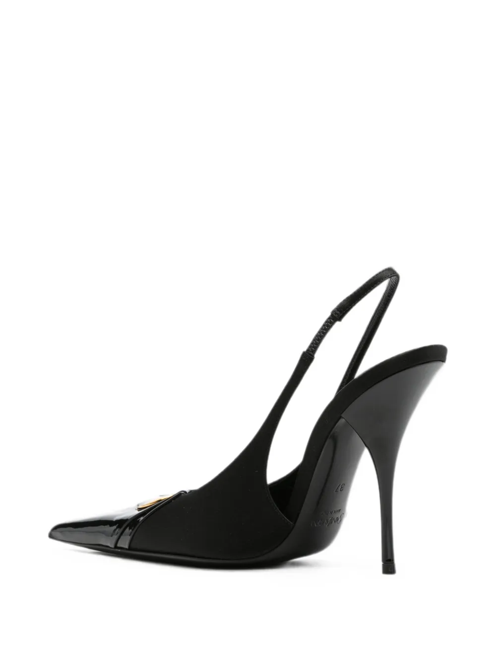 Saint Laurent Pumps met puntige neus Zwart