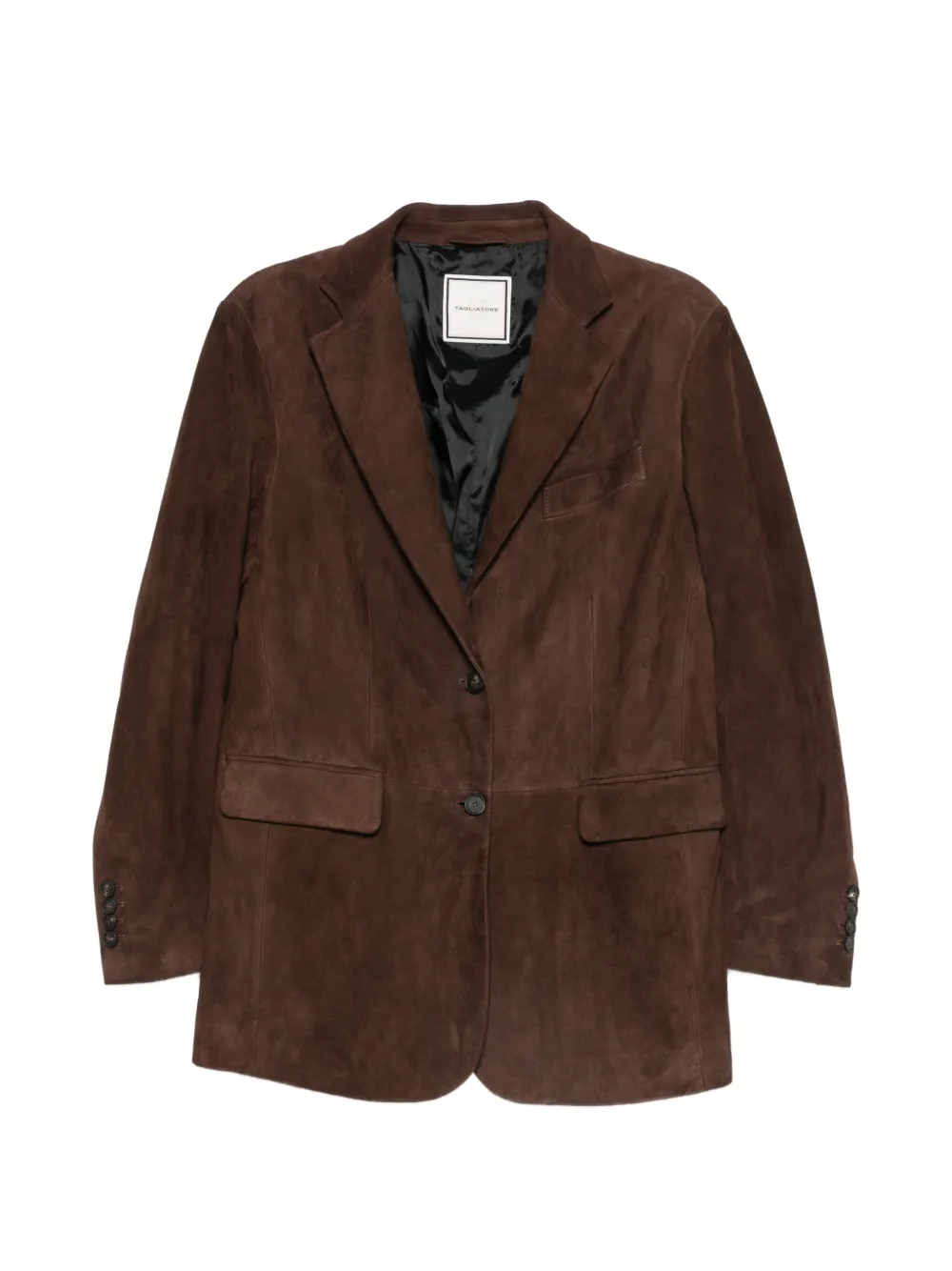 Tagliatore Cilian suede notched-lapels jacket - Braun