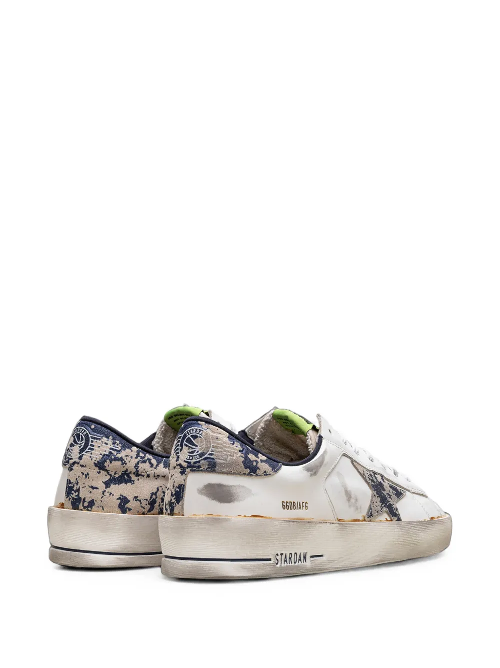 Golden Goose Stardan distressed sneakers Wit